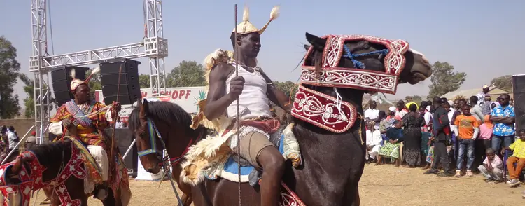 Brave Warrior on a beautified horse